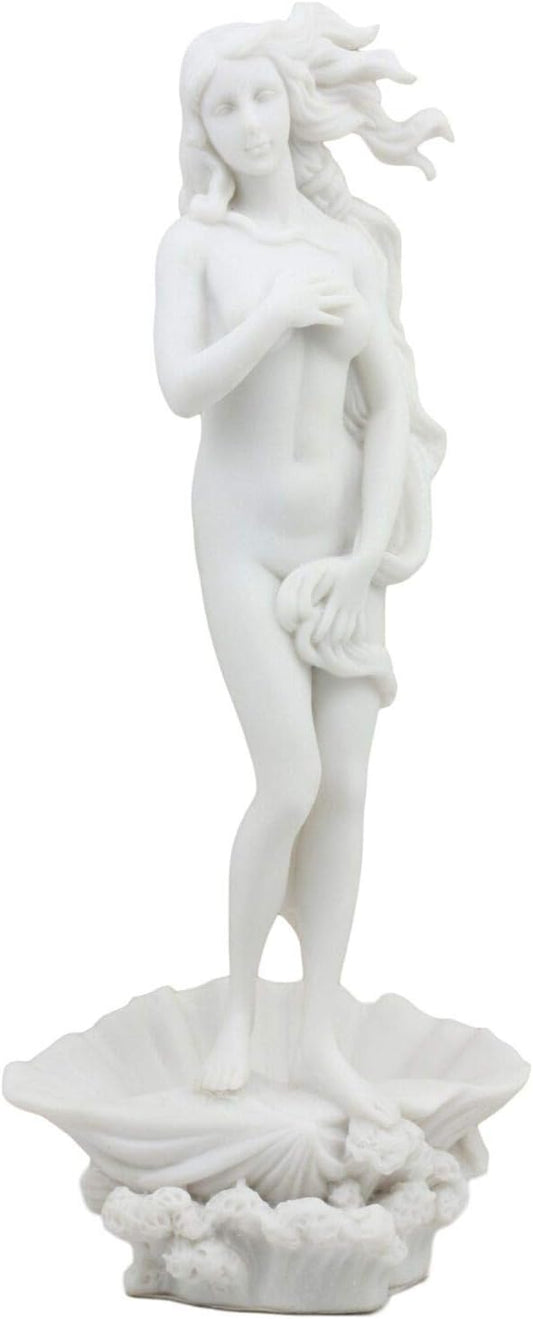 Pacific Trading Ebros Gift Birth of Venus Statue Inspired by Botticelli Figurine of Aphrodite Making Up The Uffizi Museum Decor Sculpture Greek Roman Gods and Goddesses Theme