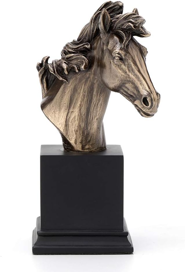 Veronese Design Horse Head Bust On Plinth