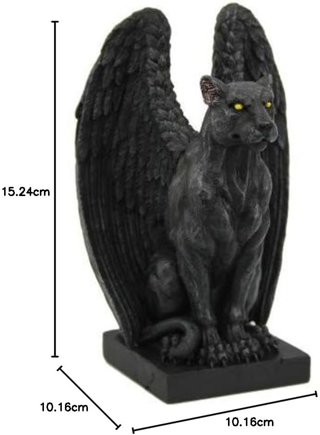 Pacific Giftware Jaguar Winged Gargoyle Collectible Figurine 6 Inches Tall