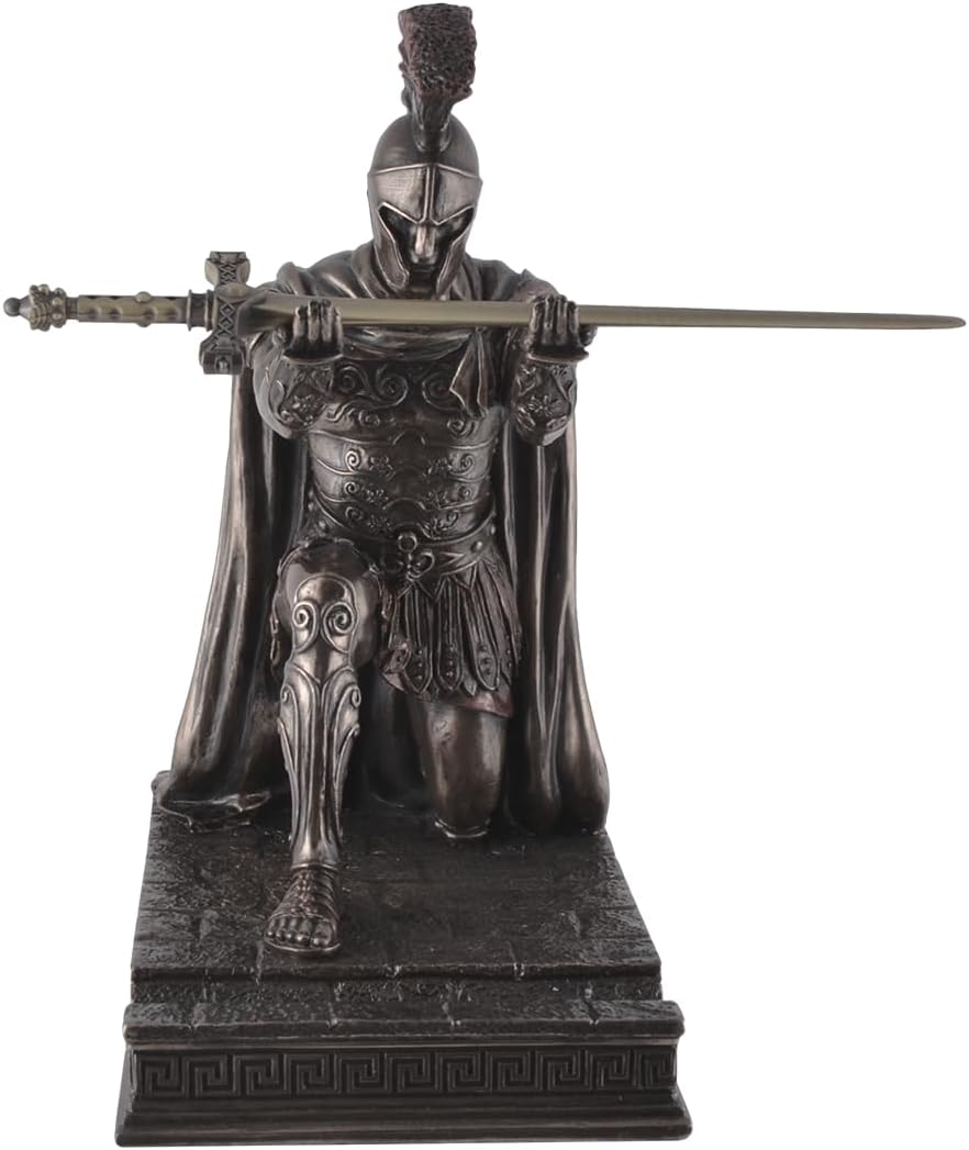 Veronese 708-7407 Letter Opener Roman Centurion Kneeling with Sword Sculpture Rome Legion