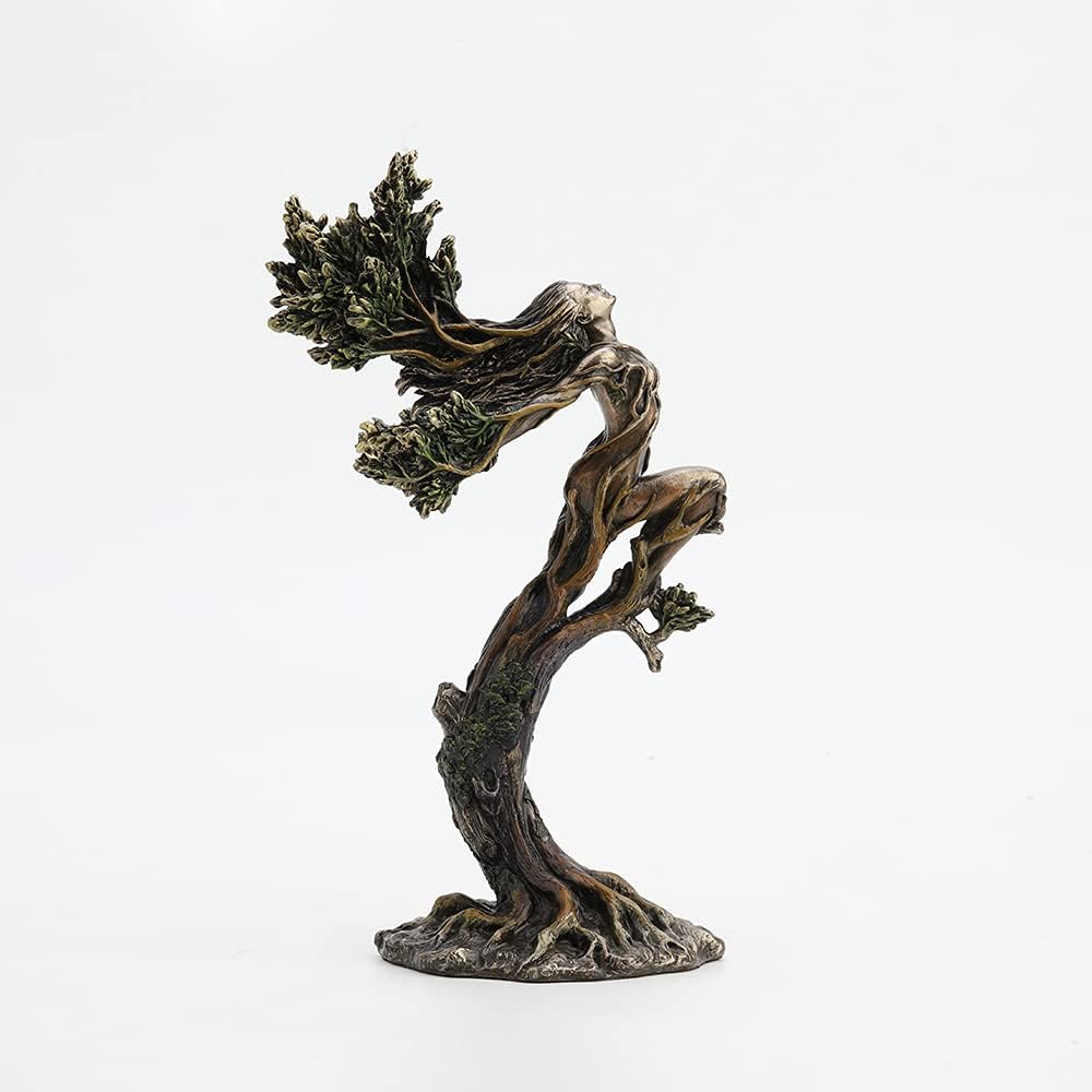 Veronese Design 9 7/8 Inch Tall The Dancing Forest Nymph Elemental Cold Cast Bronzed Resin Statue Fantasy Collectible Figurine Home Nature Spirit