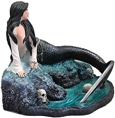 Veronese Design 5 7/8 Inch Sirens Lament by Anne Stokes Hand Painted Resin Mermaid Statue Home Decor