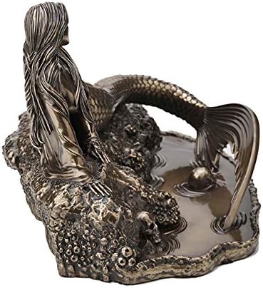 Veronese Design Anne Stokes Siren's Lament Metallic Bronze Finished Mermaid Statue