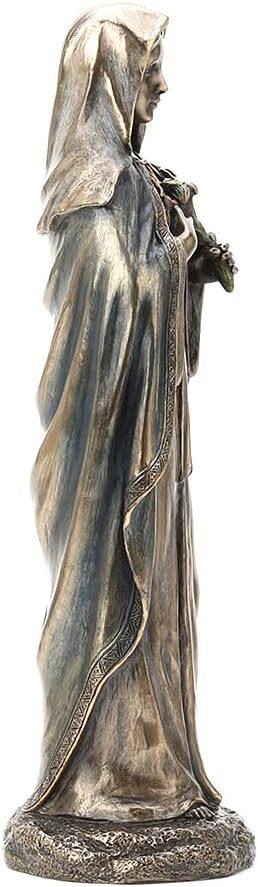 8 1/8" Tall Immaculate Heart of Mary Cold Cast Bronzed Resin Sculpture Religious Figurine Spiritual Collectibles