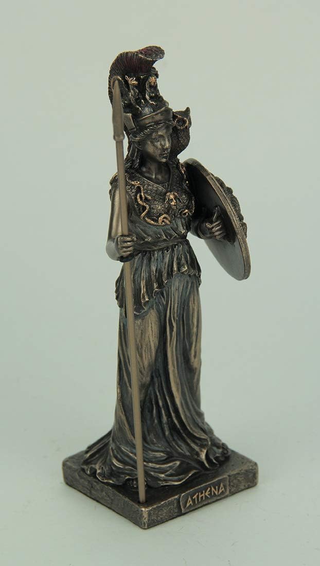 Veronese Design Athena Greek Goddess of Wisdom & War Bronze Finish Statue