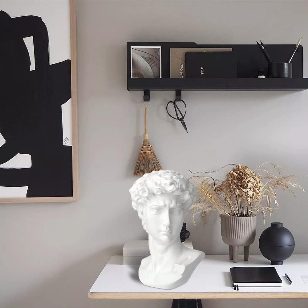 Greek Statue of David, Classic Roman Bust Greek Mythology Sculpture for Home Decor