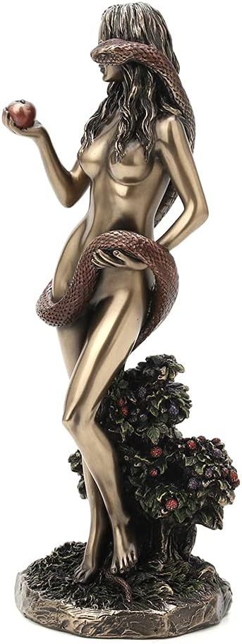 Veronese Design 9 5/8" Tall Eve in The Garden of Eden Cold Cast Bronzed Resin Artistic Body Sculpture Religious Collectibles