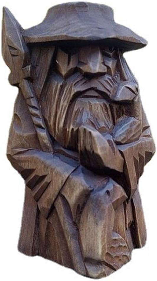 3 1/4 Inch Viking Chessmen Set Hand Painted Resin Wood Ivory Finish Statue Home Decor