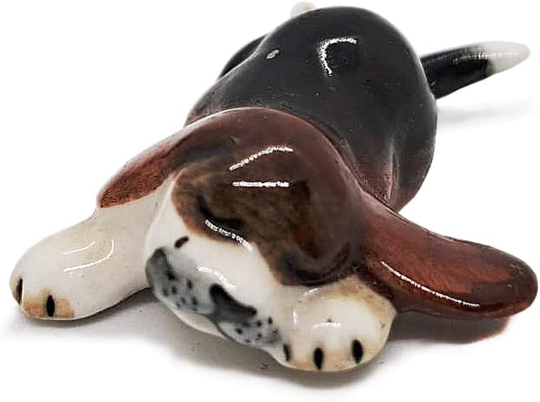Mini Beagle Dog Ceramic Miniature Aussie Figurine Animal Collectible Decor Gift2