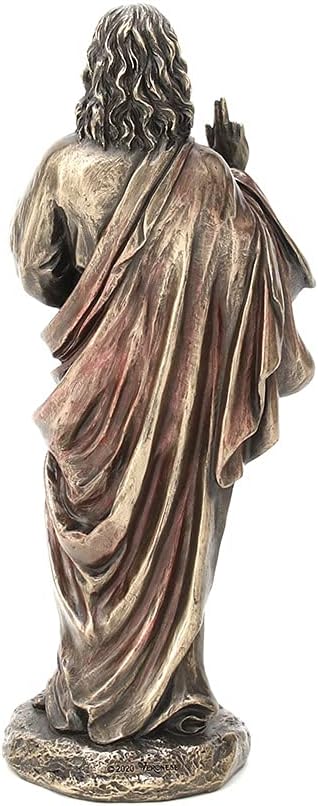 Veronese Design 8 1/4" Tall Sacred Heart of Jesus Cold Cast Bronzed Resin Statue Religious Sculpture Home Decor Gift