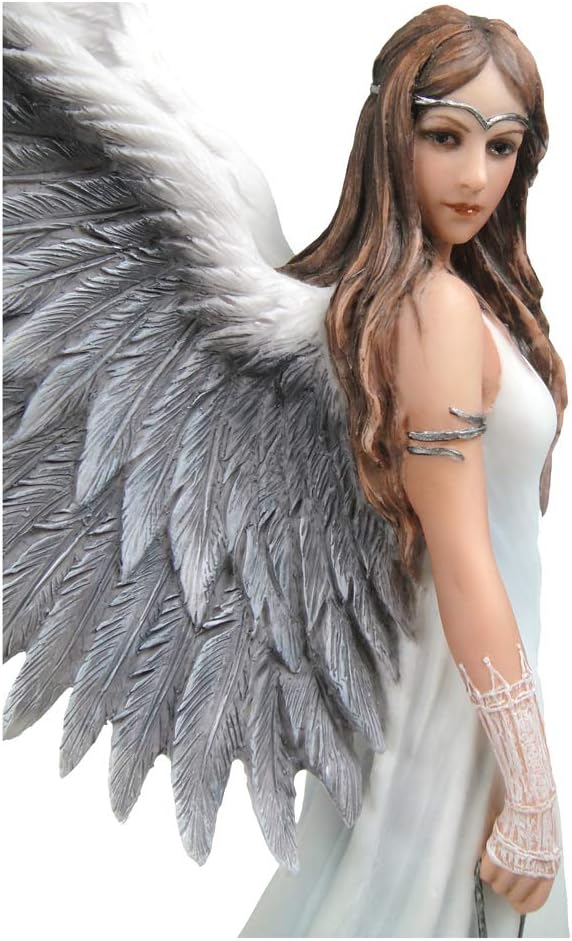 Nemesis Now Spirit Guide Anne Stokes Angel Figurine, White, 24cm, Resin