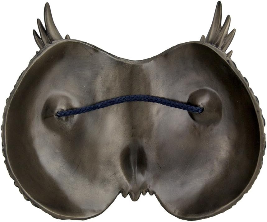 Veronese Design Metallic Bronze Steampunk Owl Head Wall Mask