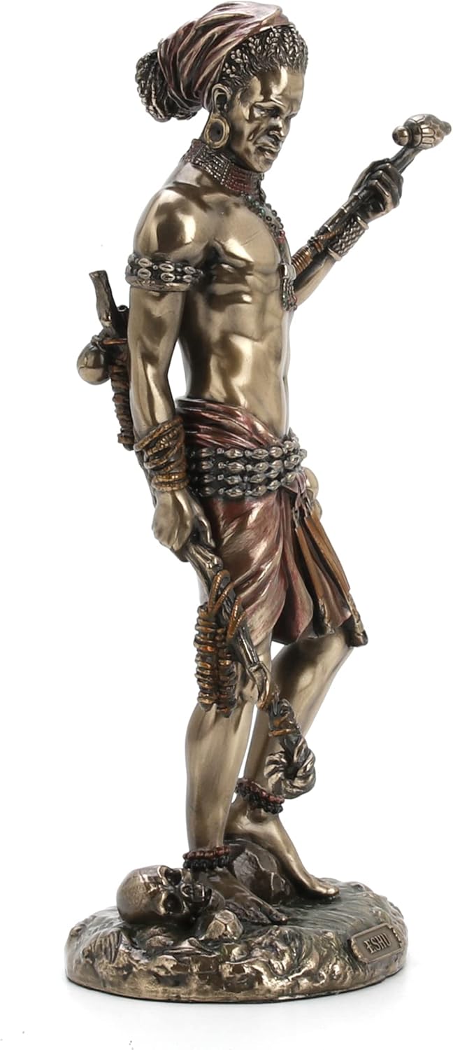 Veronese Design 8.5" Eshu The Divine Trickster God of The Yoruba Cold Cast Resin Antique Bronze Finish Statue
