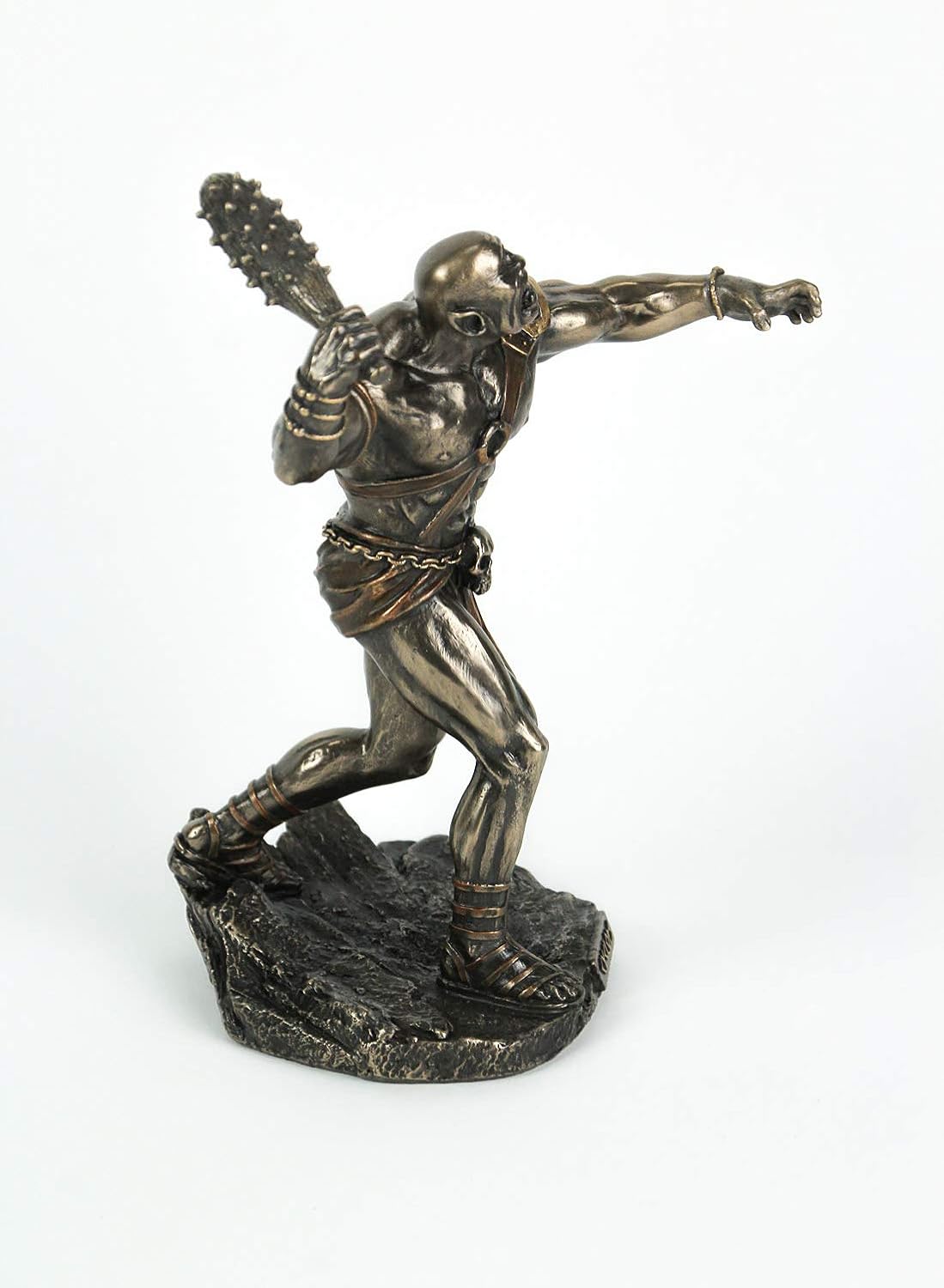 Veronese Design 8 3/8" Cyclops Wielding Spiked Club Resin Sculpture Bronze Finish
