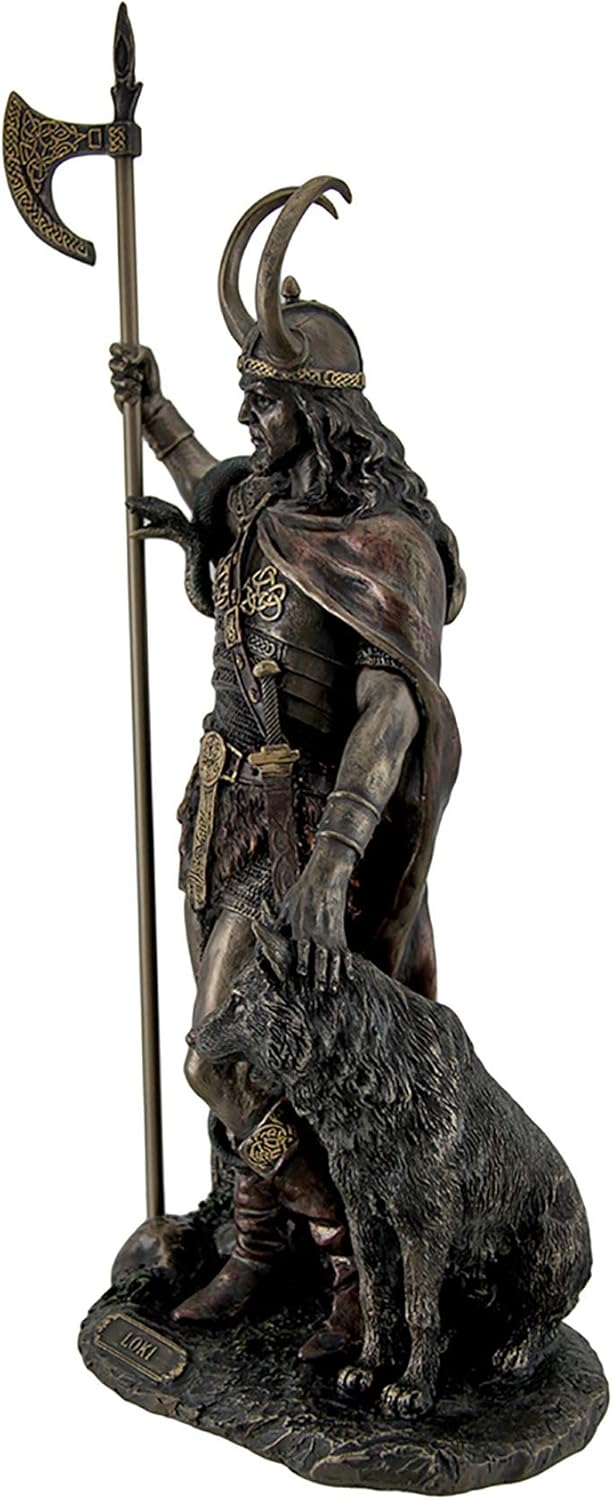Zeckos Bronze Finish Loki Norse God Statue Sculpture