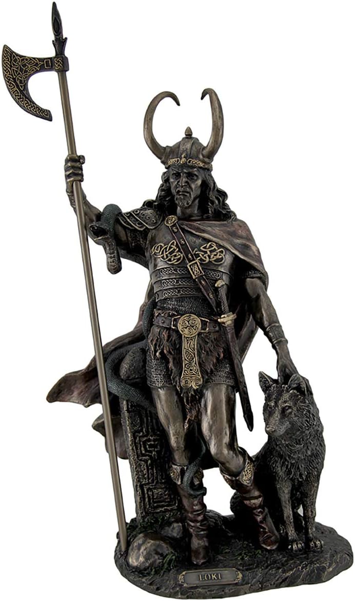 Zeckos Bronze Finish Loki Norse God Statue Sculpture