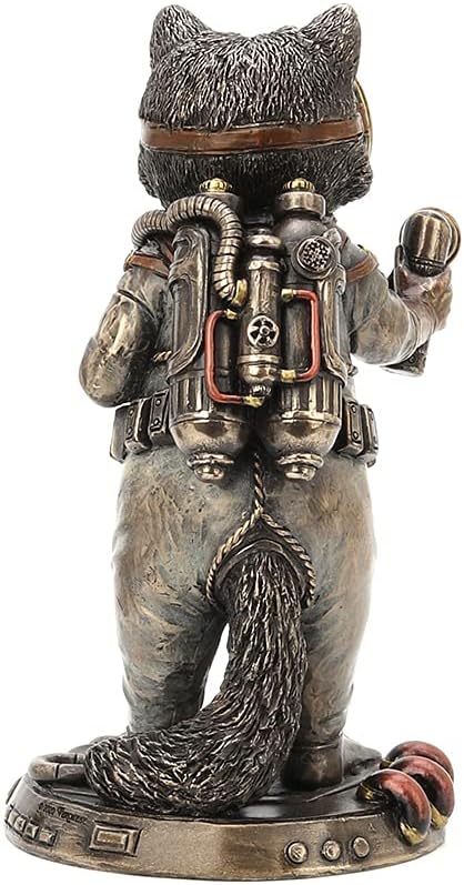 Veronese Design Bronze Finished Frogman Cadet Navy Diver Raccoon Statue