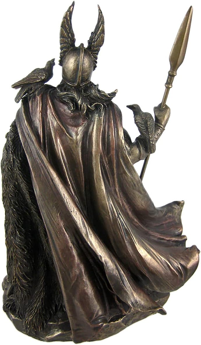 Unicorn Studios Norse God Odin Bronze Finish Statue Viking Pagan