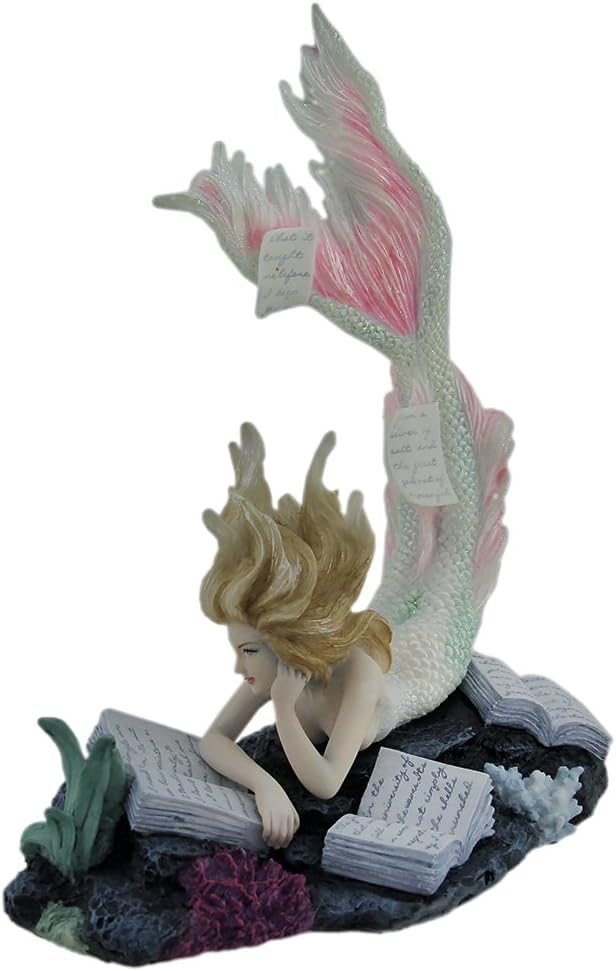 Veronese Design Lost Books By Tiffany Toland-Scott Reading Mermaid Statue