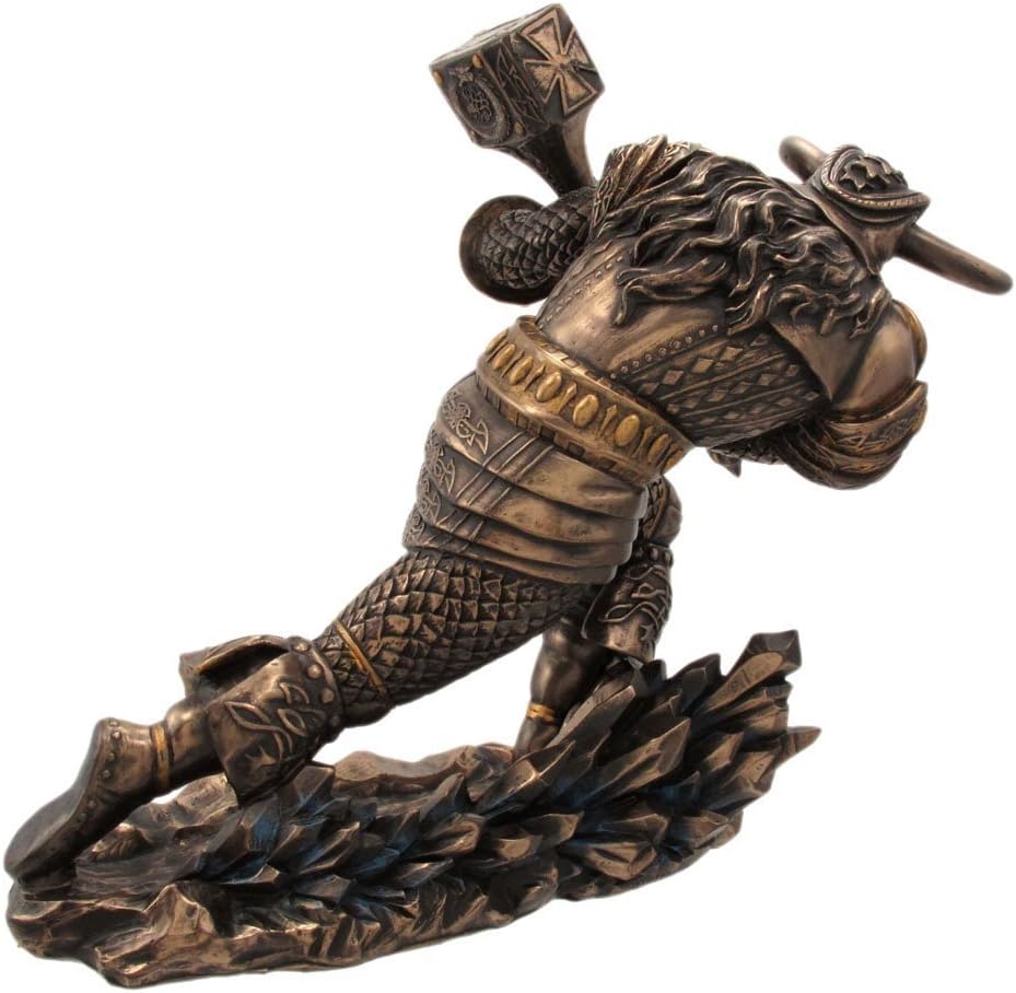 Mighty Thor with Hammer Norse Mythology God Resin Statue Figurine by PTC