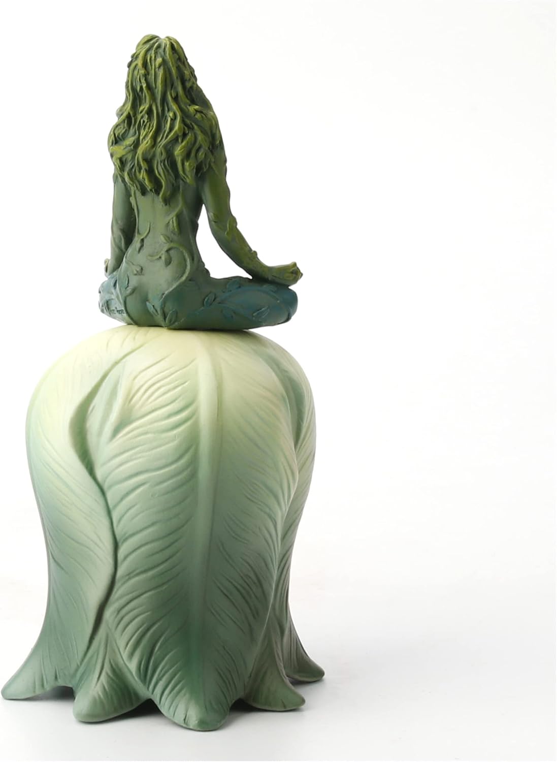 Veronese Design 5 3/4" Mother Earth Gaia Sitting Meditation Pose Flower Bell Resin Figurine