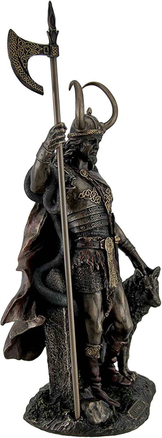 Zeckos Bronze Finish Loki Norse God Statue Sculpture