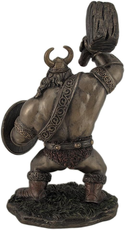 Veronese Comical Viking Warrior With Hammer Statue Figurine