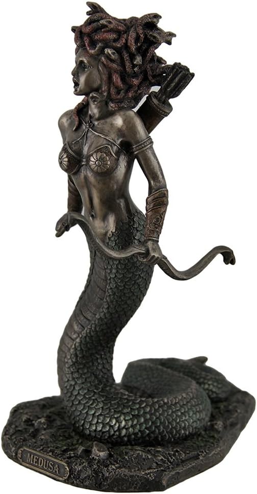 Zeckos Medusa Greek Gorgon Serpent Monster Standing Holding Bow Highly Detailed Statue