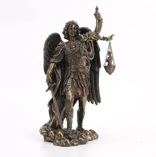 St. Michael Weighing Souls Statue Figure Saint Angel
