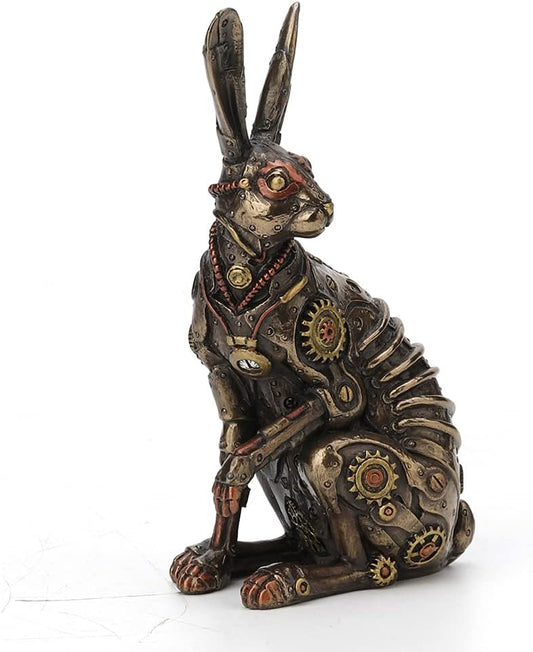 Veronese Design Steampunk Style Jack Rabbit Bronze Finished Statue