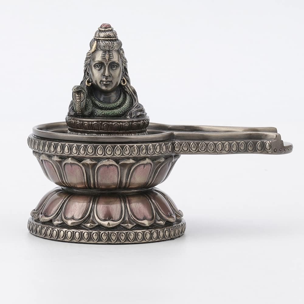 Veronese Design 4 7/8 Shiva Linga Hindu God Collectible Cold Cast Bronzed Resin Statue Spiritual Figurine
