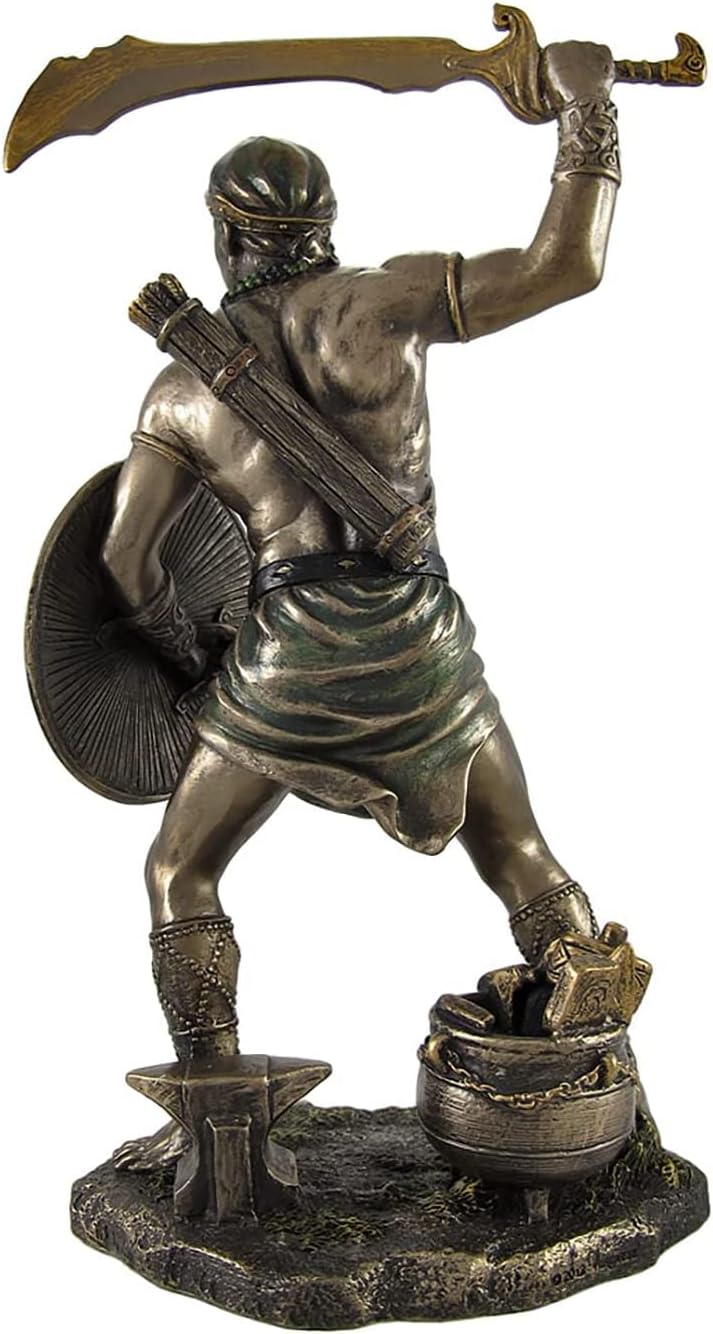 Bronzed Oggun God of War, Iron and Hunting Statue