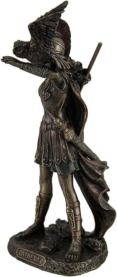 Veronese Design JFSM INC Athena - Greek Goddess Of Wisdom And War with Owl Statue