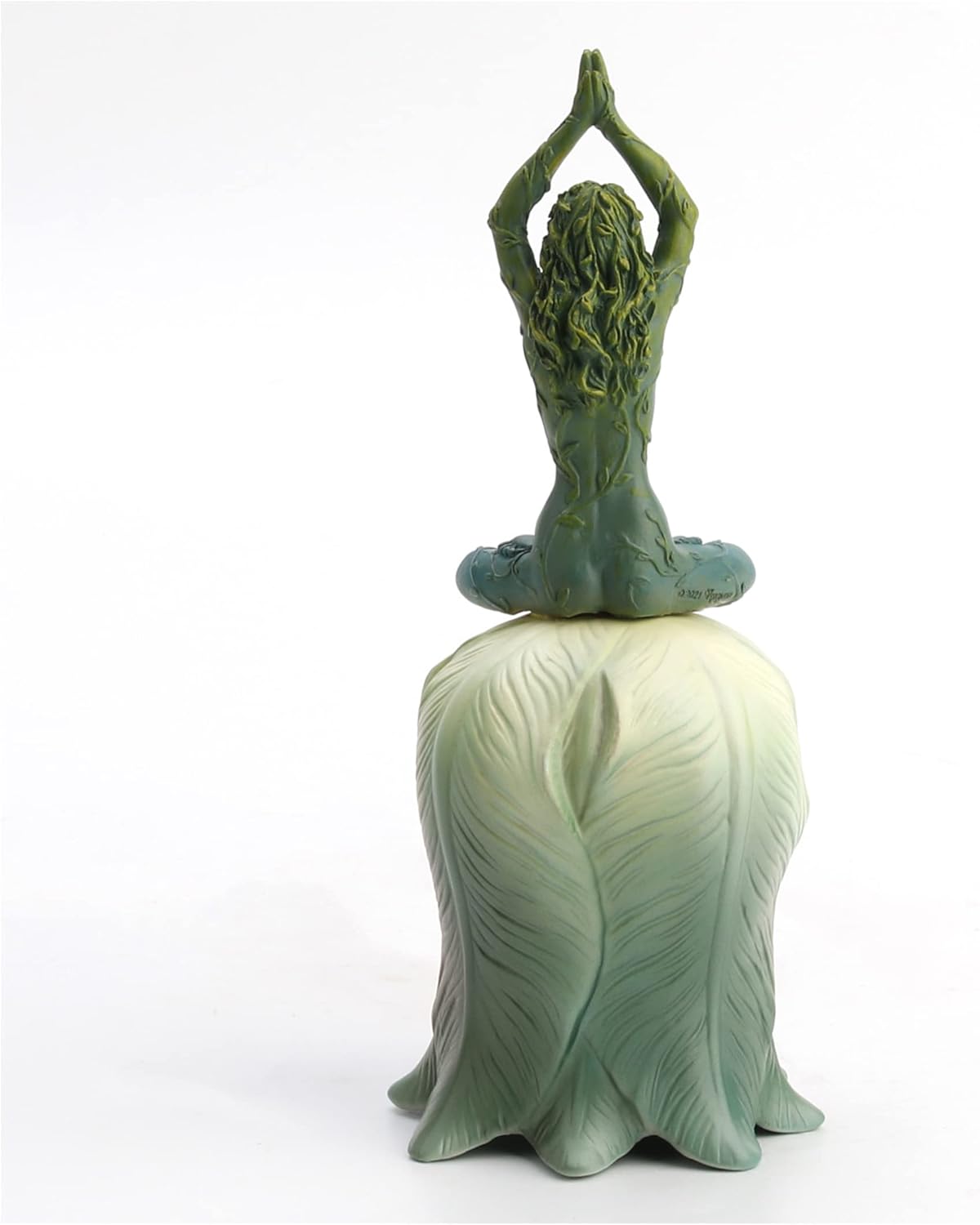 Veronese Design 6 3/4" Mother Earth Gaia Arms Raised Meditation Flower Hand Bell Resin Figurine