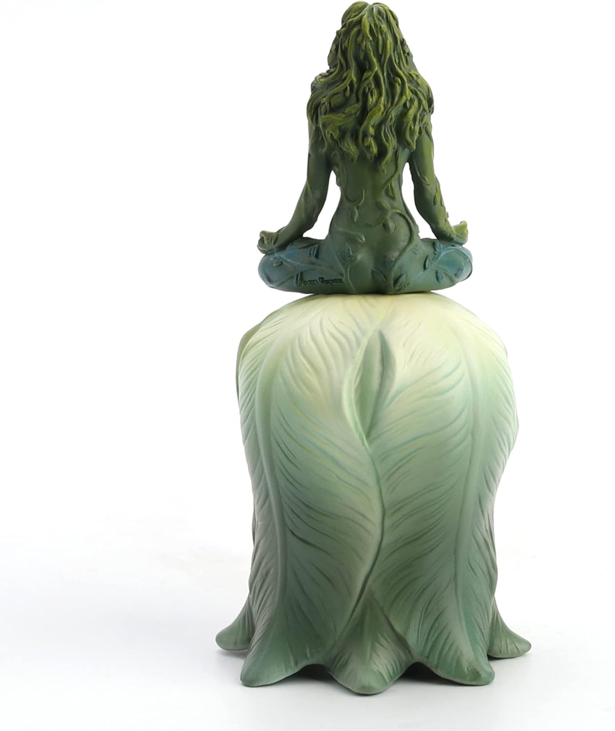 Veronese Design 5 3/4" Mother Earth Gaia Sitting Meditation Pose Flower Bell Resin Figurine
