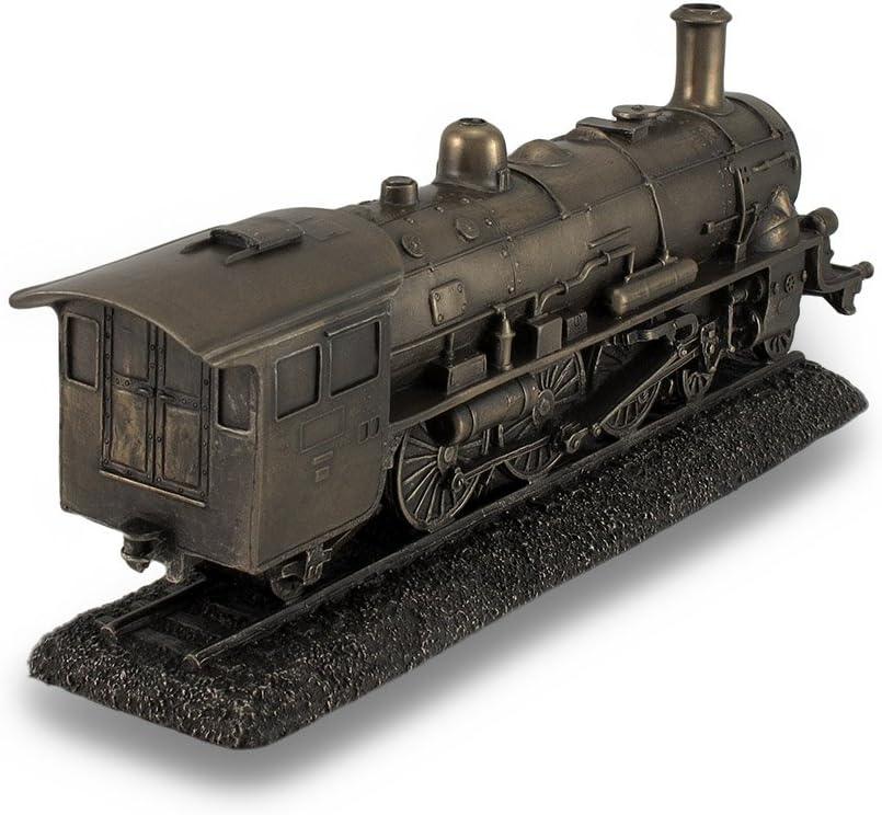 Veronese Design Bronze Finish Steam Locomotive Engine Statue Incredibly Detailed Train