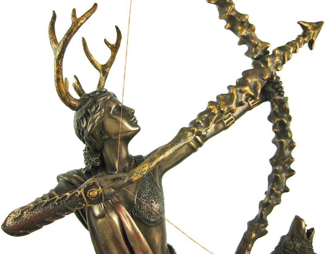 Pacific Giftware Bronzed Finish Artemis Moon Goddess Greek Statue Diana by
