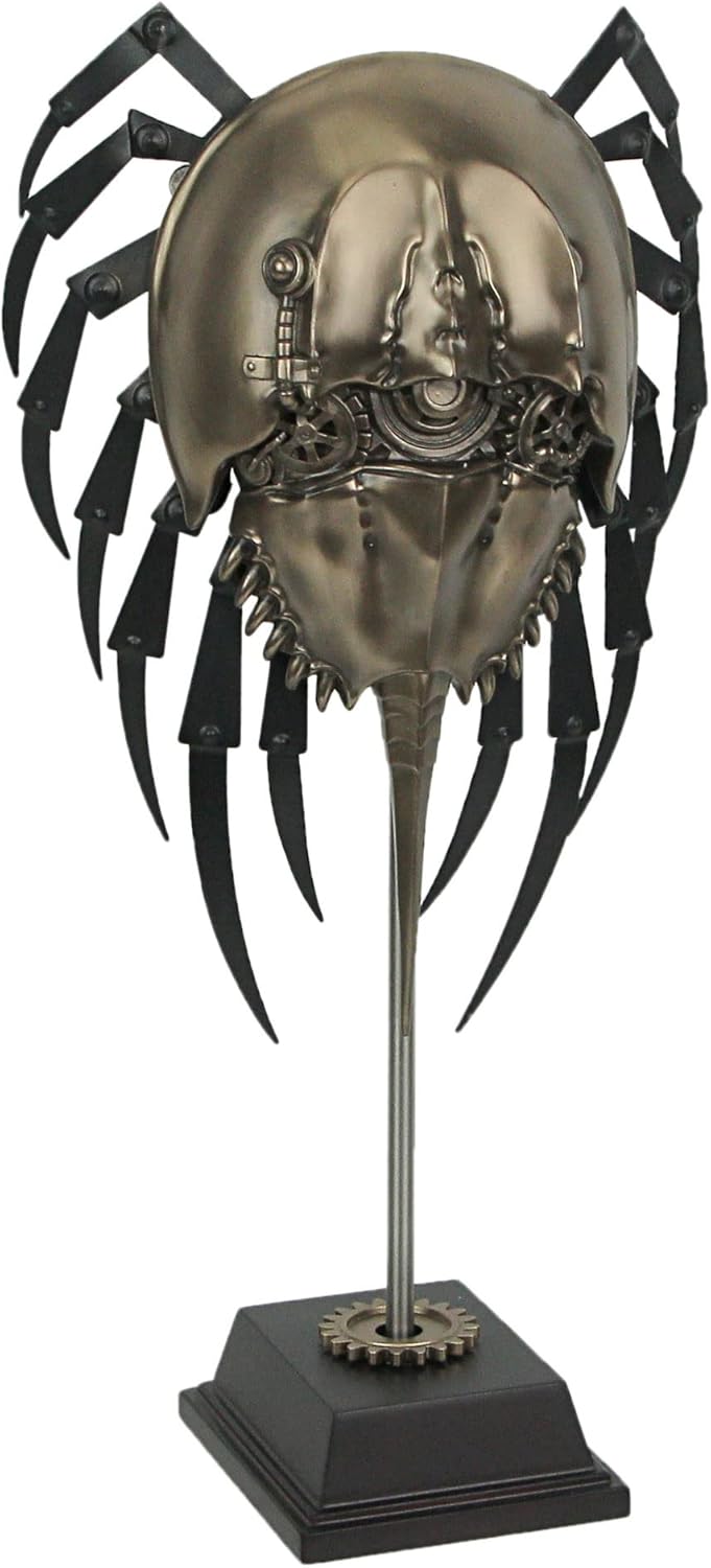 Veronese Design 11 5/8" Steampunk Horseshoe Crab with Display Stand