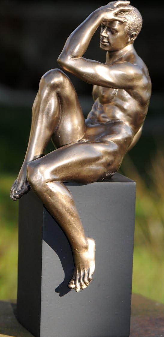 'Body talk Veronese "Nude Male Sculpture, Athlete, Bronzed To Take A Breath