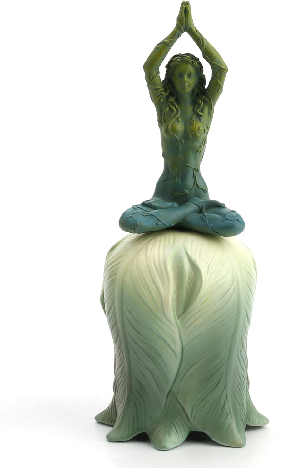 Veronese Design 6 3/4" Mother Earth Gaia Arms Raised Meditation Flower Hand Bell Resin Figurine