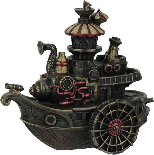Veronese Hand Painted Steampunk Style Airship Gondola Statue