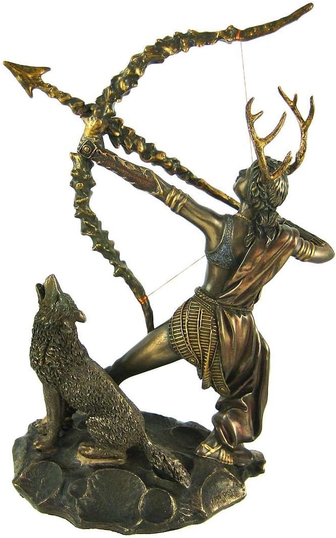 Pacific Giftware Bronzed Finish Artemis Moon Goddess Greek Statue Diana by