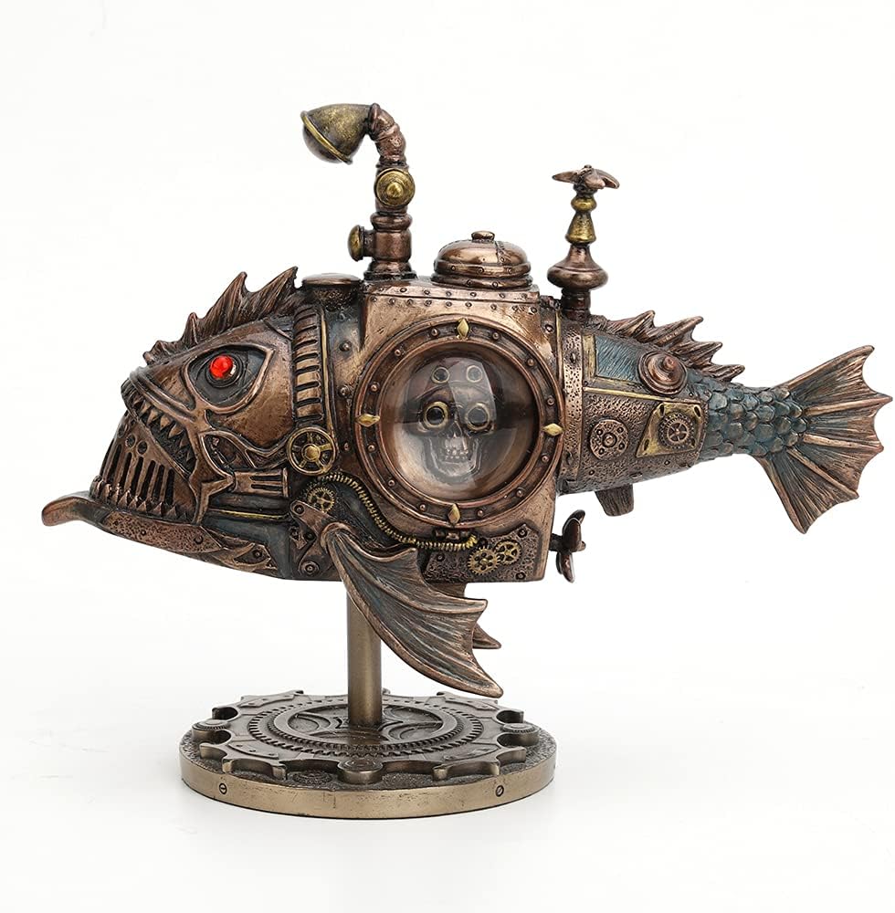 Veronese Design Hand Painted Steampunk Submarine Sci-fi Fantasy Statue