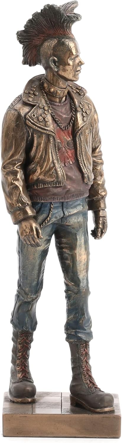 9.25 inch Punk Series Boy Walking Burnished Bronzehue Figurine