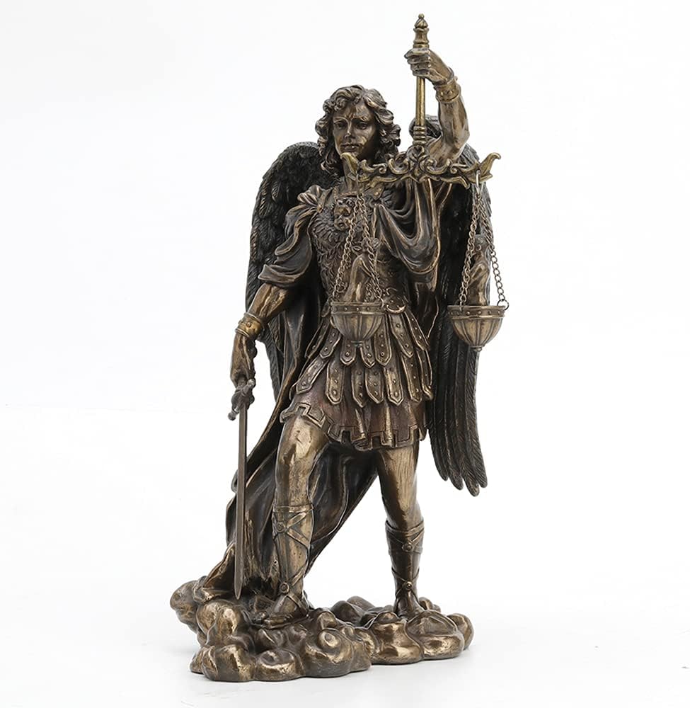 St. Michael Weighing Souls Statue Figure Saint Angel