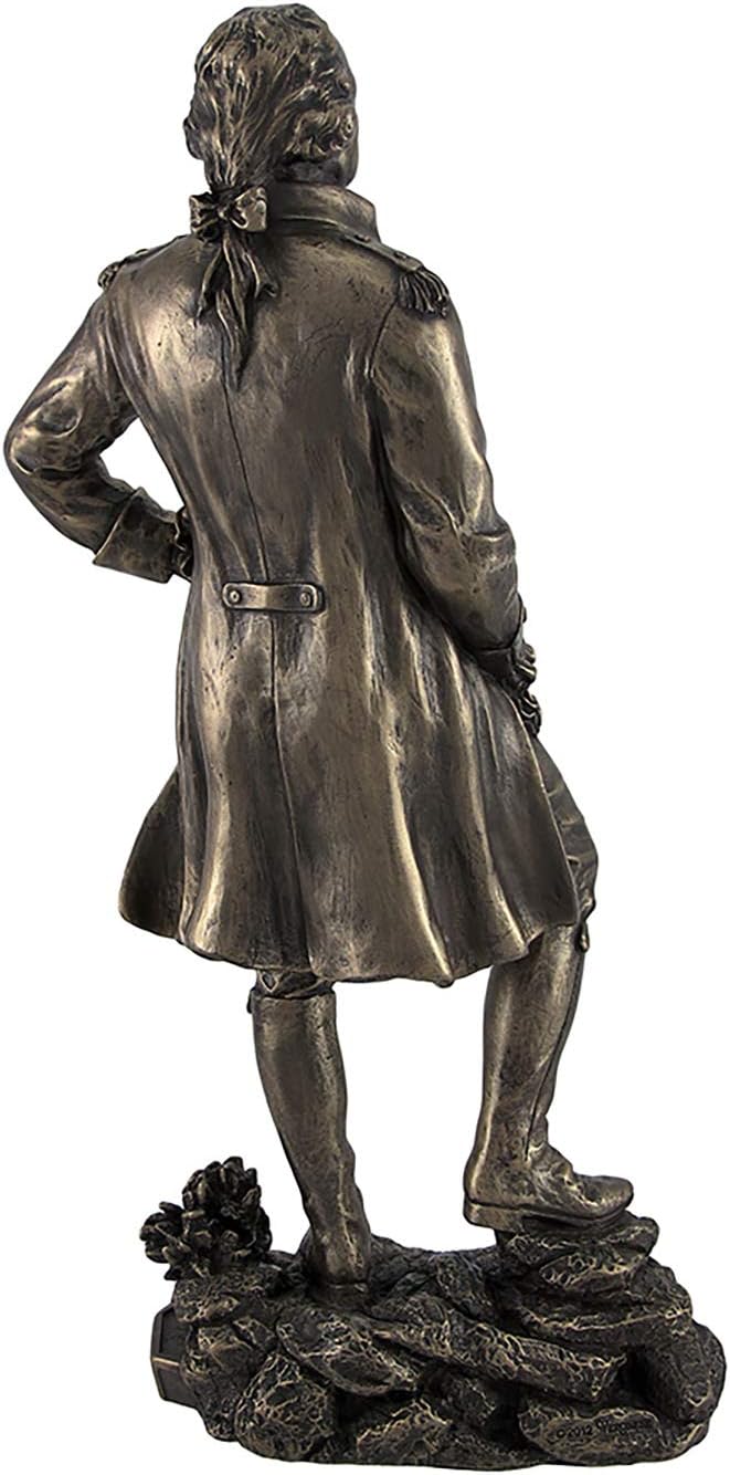 Bronzed President George Washington Standing Triumphantly Statue