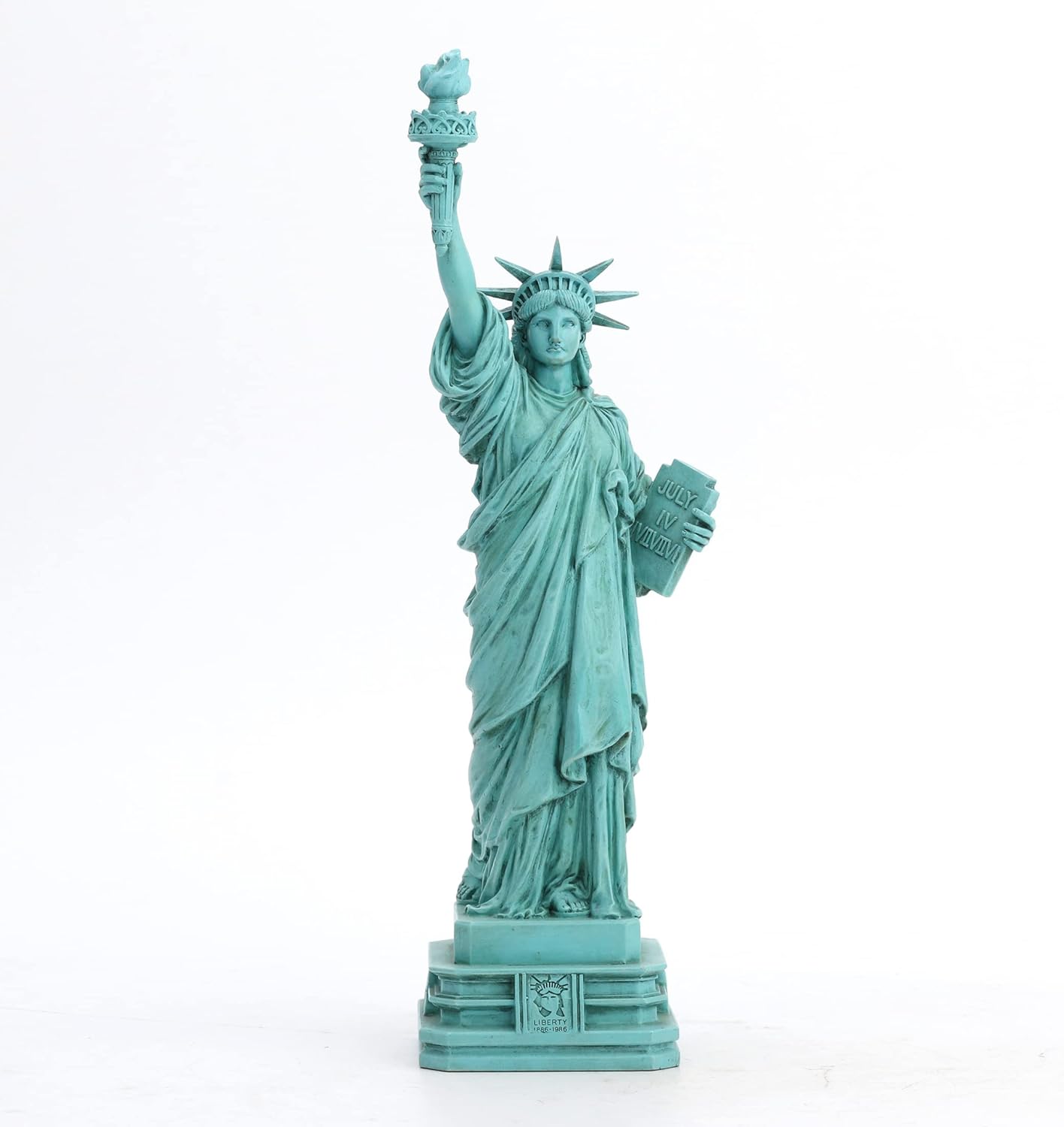 Veronese Design 12 3/8 Inch Statue of Liberty Resin Sculpture Handpainted Finish