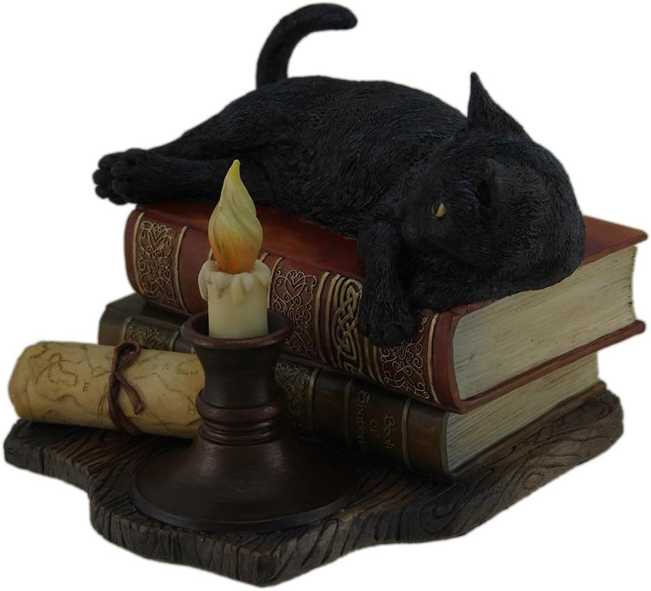 Veronese Design The Witching Hour Black Cat Sculpture