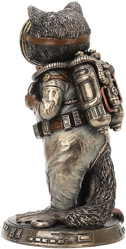 Veronese Design Bronze Finished Frogman Cadet Navy Diver Raccoon Statue