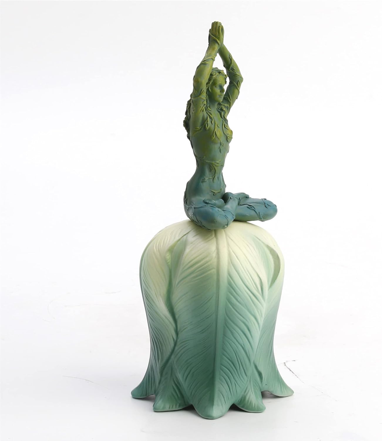 Veronese Design 6 3/4" Mother Earth Gaia Arms Raised Meditation Flower Hand Bell Resin Figurine